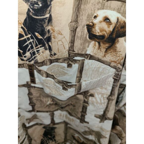 North River Outfitters Hunting Dog Print Mens Button Down Size L - Picture 4 of 9